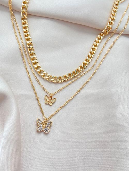 gold plated long necklace - 18267175 - Very Small Image - 1