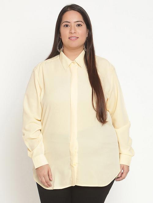 off white solid long sleeve shirt - 18267430 - Very Small Image - 1