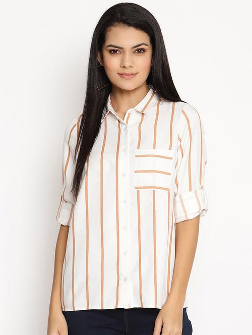 long sleeved striped regular shirt - 18268074 - Very Small Image - 1