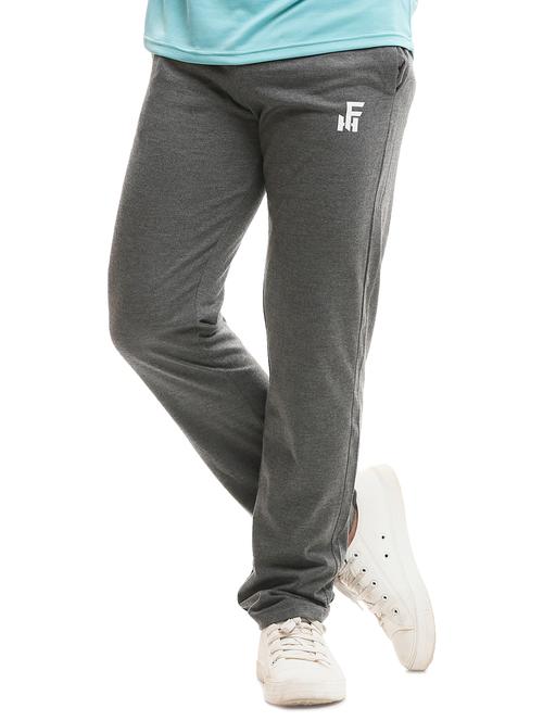 mid rise solid full length track pant - 18268575 - Very Small Image - 1