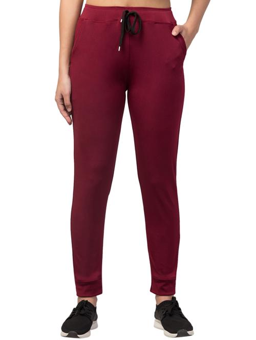 drawstring waist solid track pant - 18268938 - Very Small Image - 1