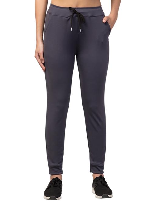 drawstring waist solid track pant - 18268943 - Very Small Image - 1