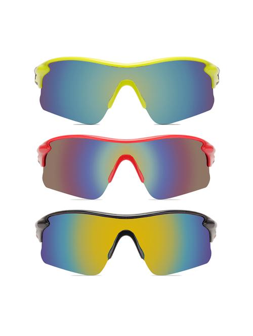zyaden combo of 3 wrap-around sport-sunglasses - 18269028 - Very Small Image - 1