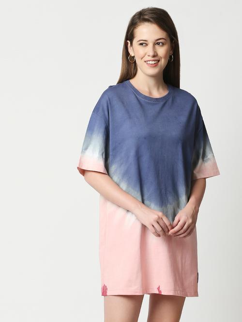crewneck tie & dye t-shirt dress - 18269036 - Very Small Image - 1