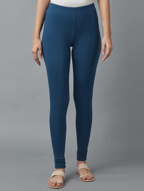 blue cotton churidar churidars & leggings - 18269095 - Very Small Image - 1