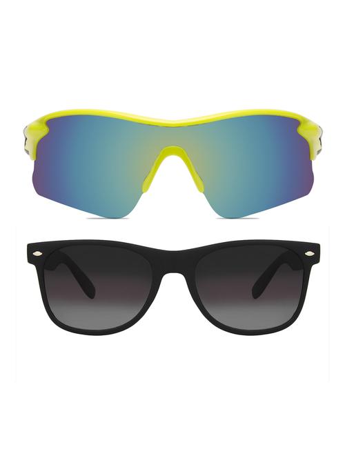zyaden combo of 1 wrap-around and 1 wayfarer sunglasses-combo-5022 - 18269428 - Very Small Image - 1