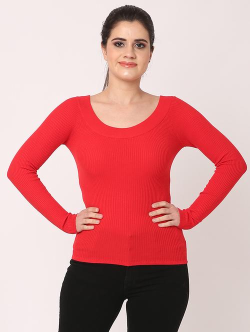 round neck solid pullover - 18269452 - Very Small Image - 1