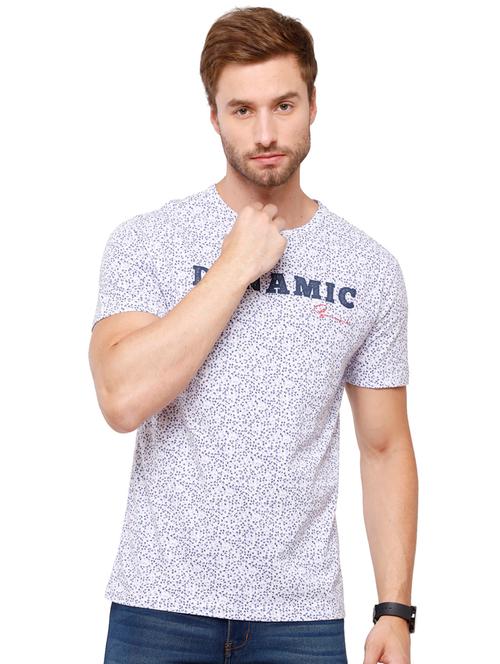 blue chest-printed t-shirt - 18269833 - Very Small Image - 1