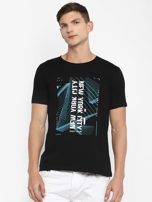 black chest-printed t-shirt - 18269893 - Very Small Image - 1