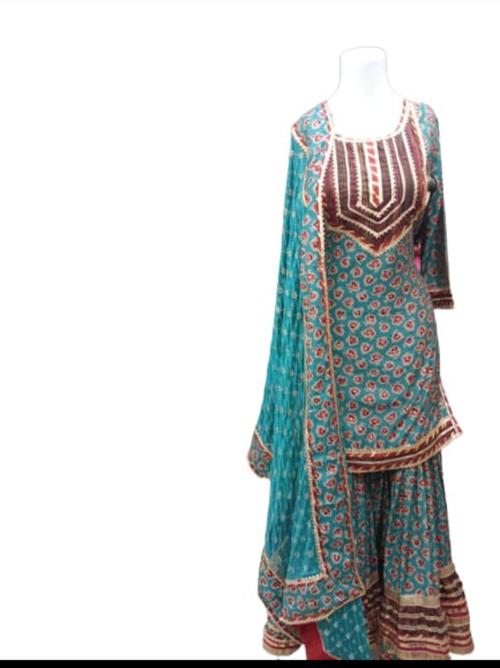 kurta gharara suit - 18270031 - Very Small Image - 1