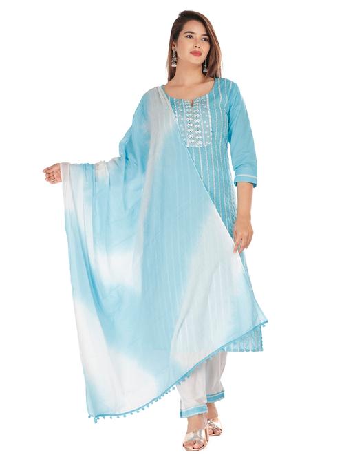 embroidered suit set - 18270524 - Very Small Image - 1