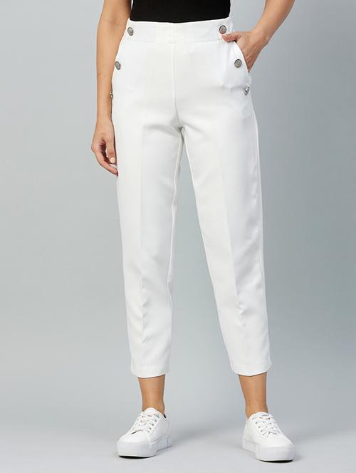 high rise flat front trouser - 18270769 - Very Small Image - 1
