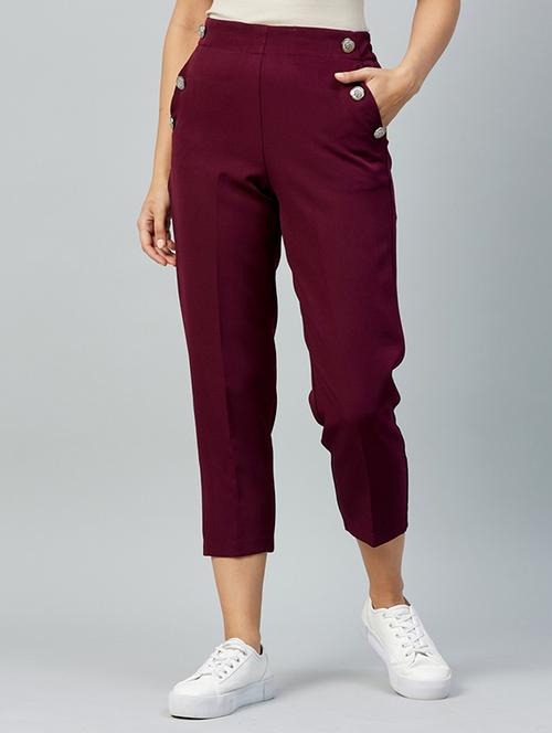 high rise flat front trouser - 18270770 - Very Small Image - 1