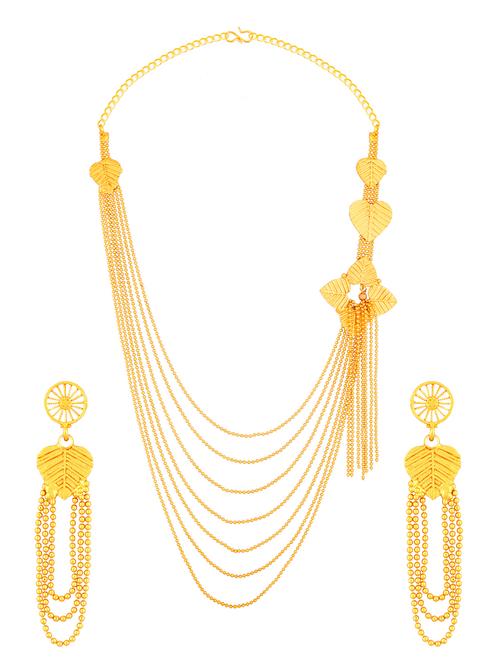 gold plated necklaces and earring - 18270845 - Very Small Image - 1