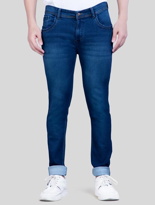 navy-blue light-washed denim jean - 18271145 - Very Small Image - 1