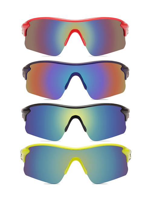 abner combo of 4 wrap-around sport-sunglasses-combo-5040 - 18271247 - Very Small Image - 1