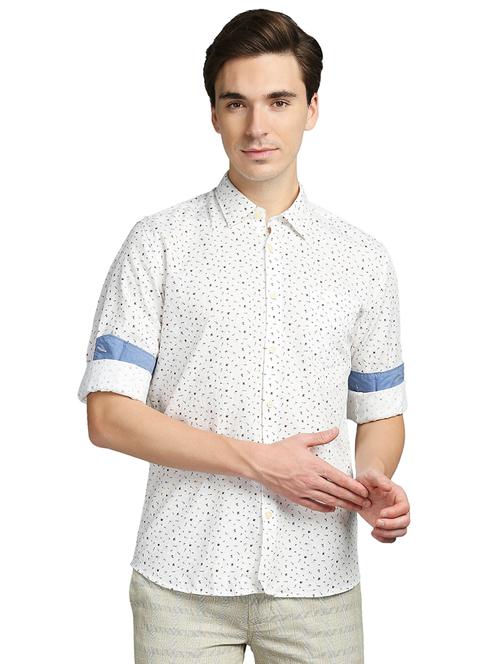white printed casual shirt - 18271585 - Very Small Image - 1