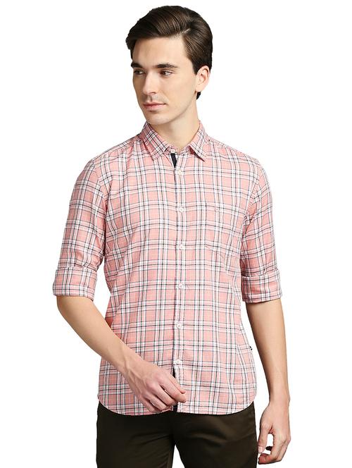 pink checkered casual shirt - 18271595 - Very Small Image - 1