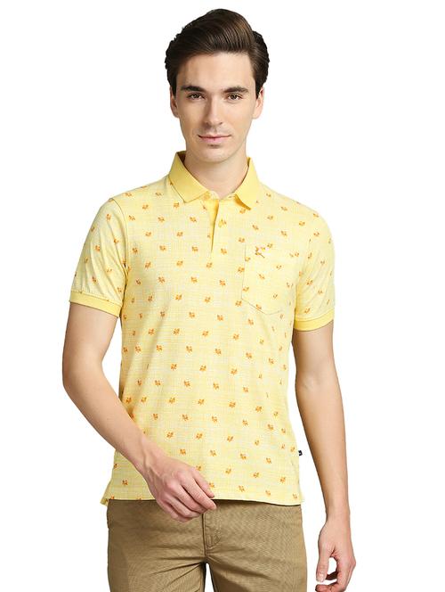 yellow printed polo t-shirt - 18271730 - Very Small Image - 1