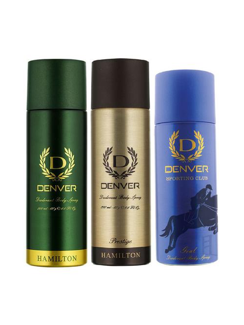 denver hamilton, prestige and goal body spray (pack of 3) - 18271770 - Very Small Image - 1