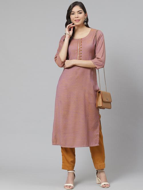 purple kurta pant set - 18272256 - Very Small Image - 1