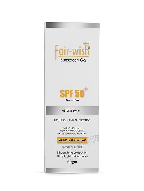 fair wish sunscreen spf50 pa+++ gel in with high uva/uvb protection, non-oily for all(60g) - spf 50 pa+++ - 18272464 - Very Small Image - 1