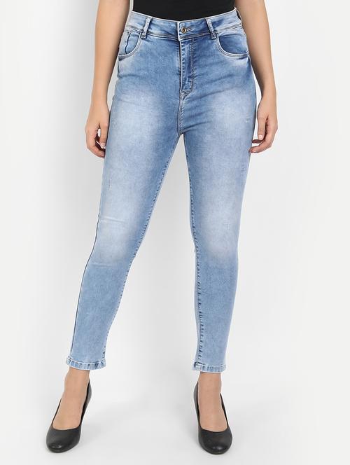 high rise stone washed jean - 18272533 - Very Small Image - 1