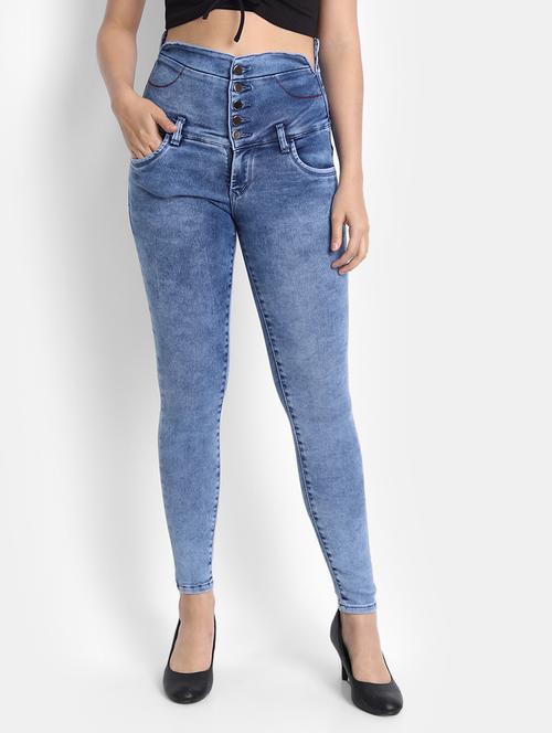 high rise acid washed jean - 18272547 - Very Small Image - 1