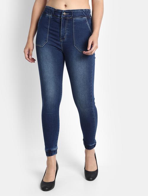 high rise stone washed jean - 18272548 - Very Small Image - 1