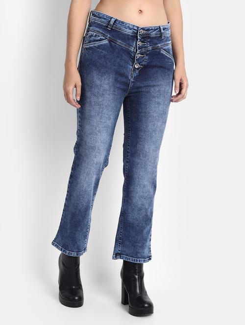 high rise stone washed jean - 18272554 - Very Small Image - 1