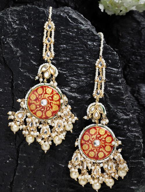 red drop earring - 18272920 - Very Small Image - 1