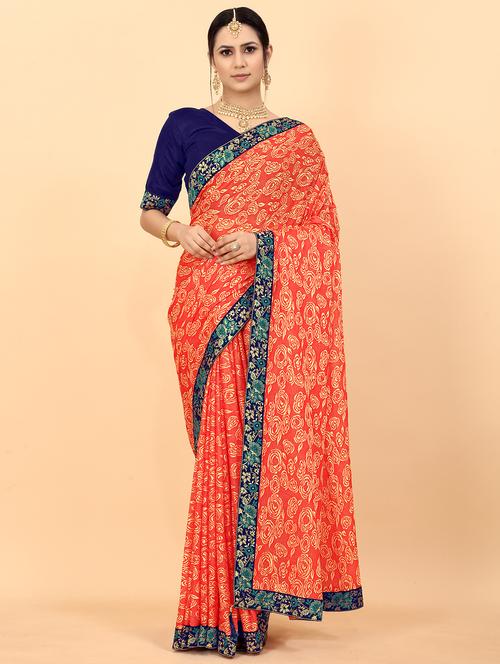 self design brocade saree - 18273070 - Very Small Image - 1