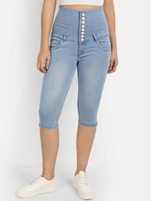 high rise solid capri - 18273282 - Very Small Image - 1