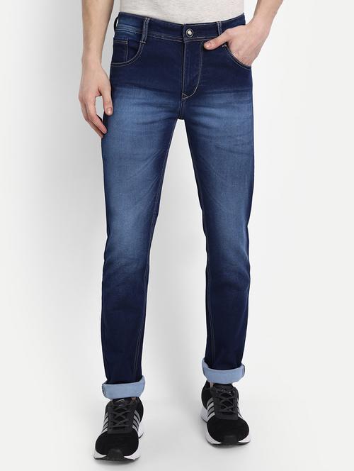 navy-blue light-washed denim jean - 18273335 - Very Small Image - 1