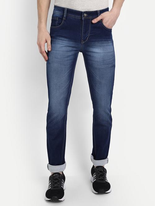 navy-blue light-washed denim jean - 18273339 - Very Small Image - 1