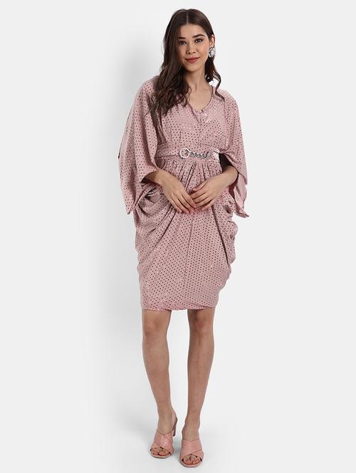 dolman-sleeved cowled embellished dress - 18273362 - Very Small Image - 1