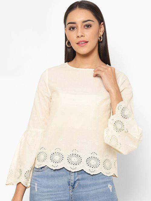 round neck solid regular top - 18273486 - Very Small Image - 1