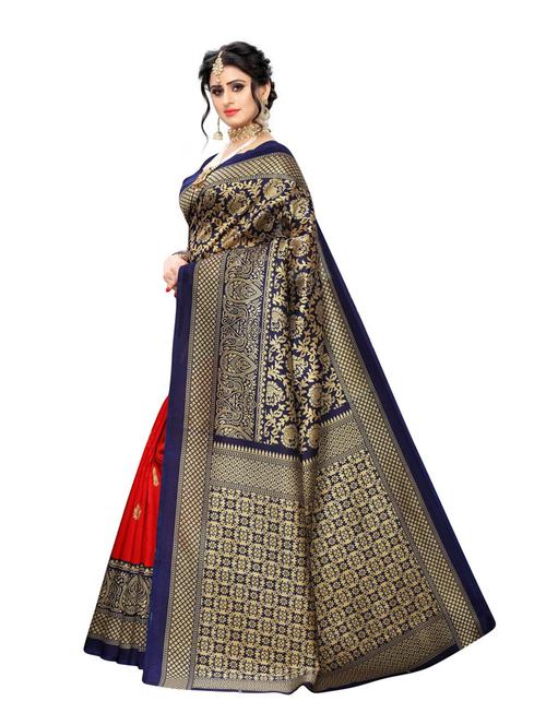 half & half printed saree - 18274176 - Very Small Image - 1