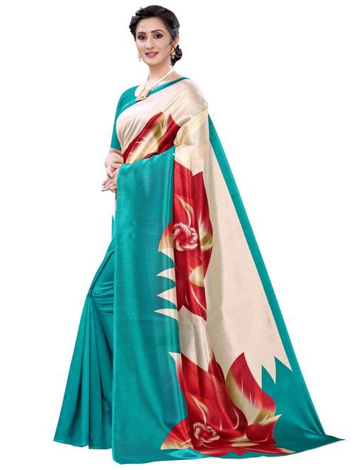 floral printed saree - 18274186 - Very Small Image - 1