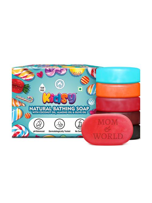 mom & world kidsy 5 in 1 natural bathing soap for kids (bath soap) - 18274267 - Very Small Image - 1