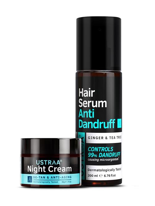 ustraa night cream - de-tan and anti-aging-50g & anti dandruff hair serum-200ml - 18274736 - Very Small Image - 1