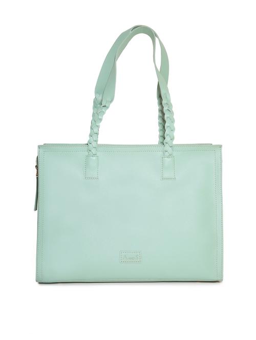 green solid structured handbag - 18274850 - Very Small Image - 1