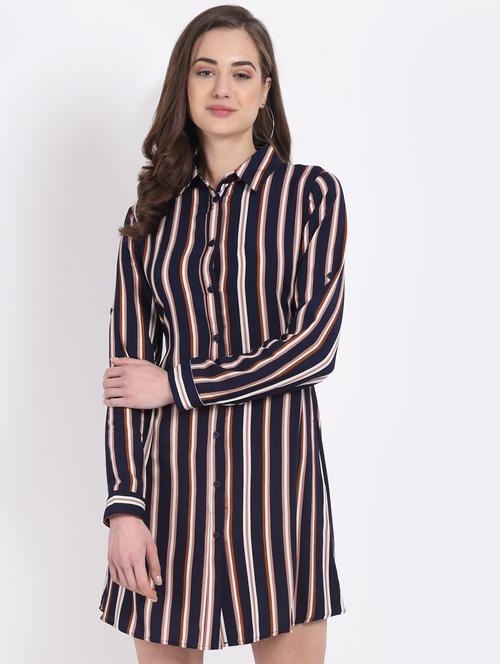 long sleeved striped shirt tunic - 18274921 - Very Small Image - 1