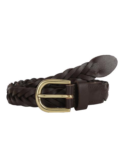 genuine leather brown studded belt - 18275239 - Very Small Image - 1