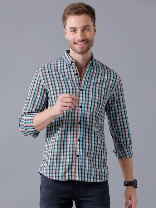multi colored checkered casual shirt - 18275950 - Very Small Image - 1