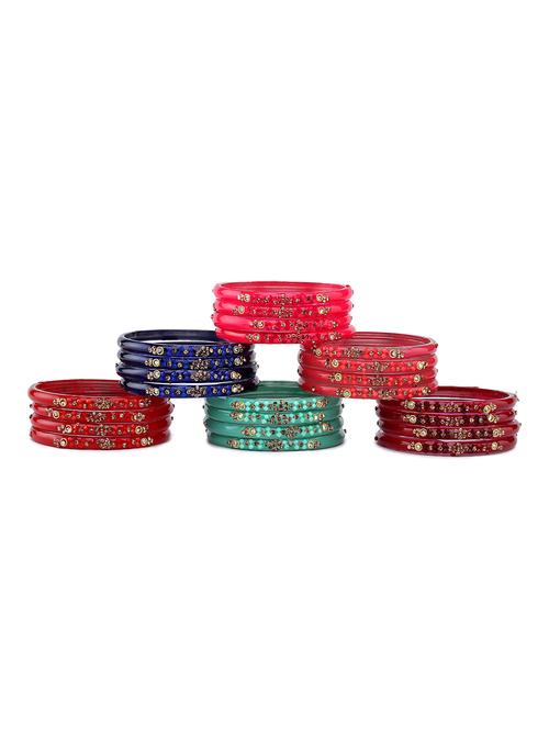 multi colored glass bangle (pack of 24) - 18276018 - Very Small Image - 1