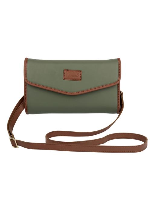 green solid regular sling bag - 18277239 - Very Small Image - 1