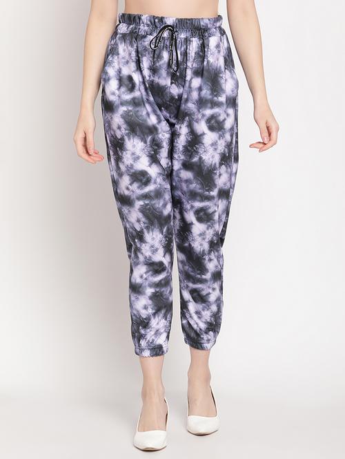 drawstring waist printed jogger - 18277370 - Very Small Image - 1