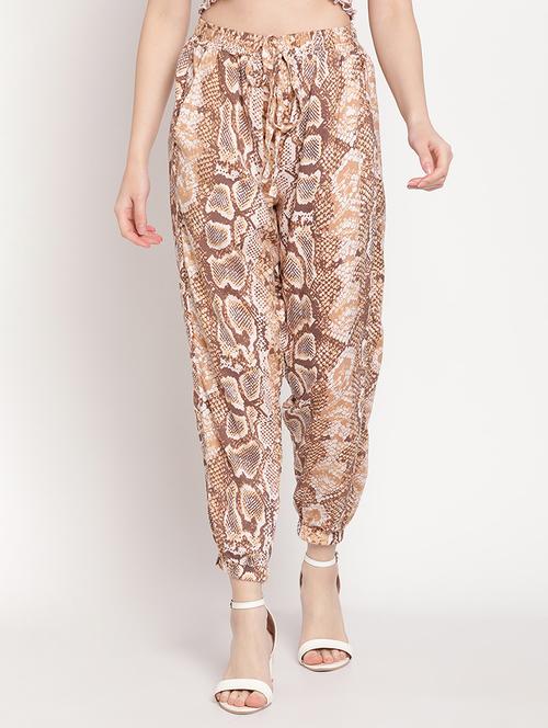 drawstring waist printed jogger - 18277372 - Very Small Image - 1