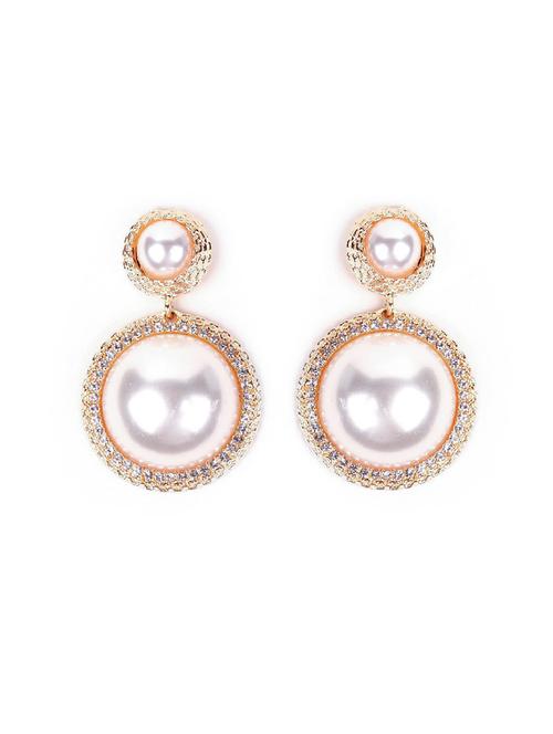 gold metal drop earring - 18277995 - Very Small Image - 1
